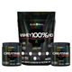 KIT WHEY PROTEIN + 2X CREATINAS - REFIL WHEY 100% HD 900G SABOR BAUNILHA + 2X CREATINA CREATINE TURBO 300G - PROMOÇÃO - BLACKSKULL